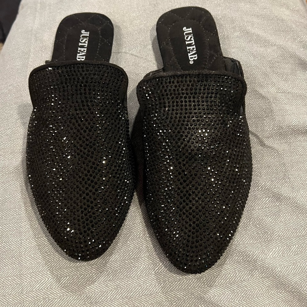 Sparkly black shoes